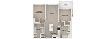 B1 Floor Plan at Bayswater Apartments, Burlingame, 94010