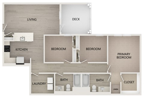 C1 Floor Plan at Bayswater Apartments, Burlingame