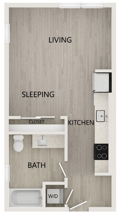S1 Floor Plan at Bayswater Apartments, California