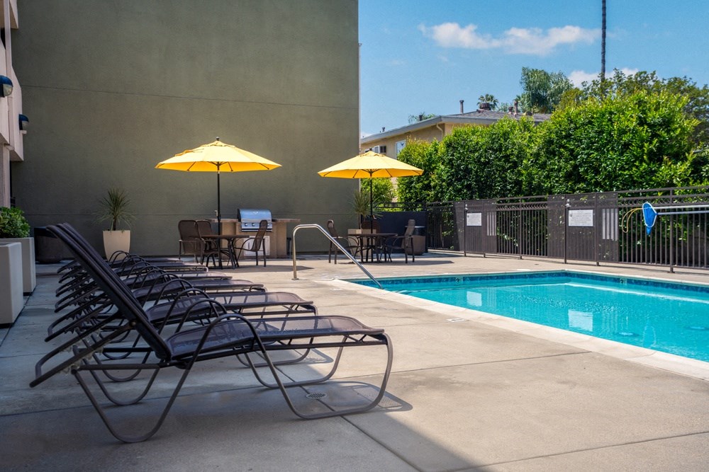 the swimming pool at our hotel