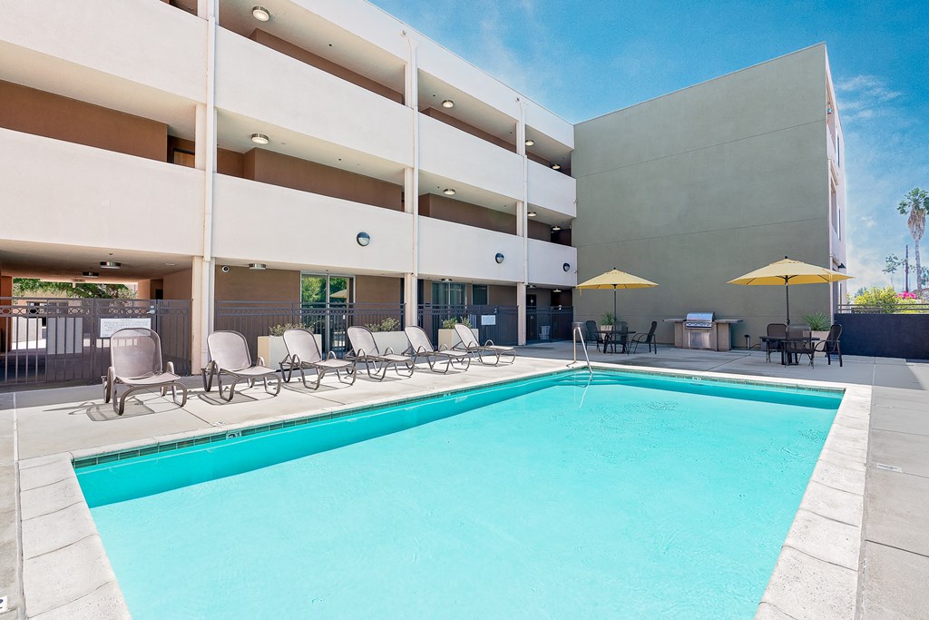 Pool with lounge seating