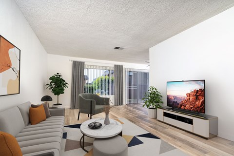 furnished living room