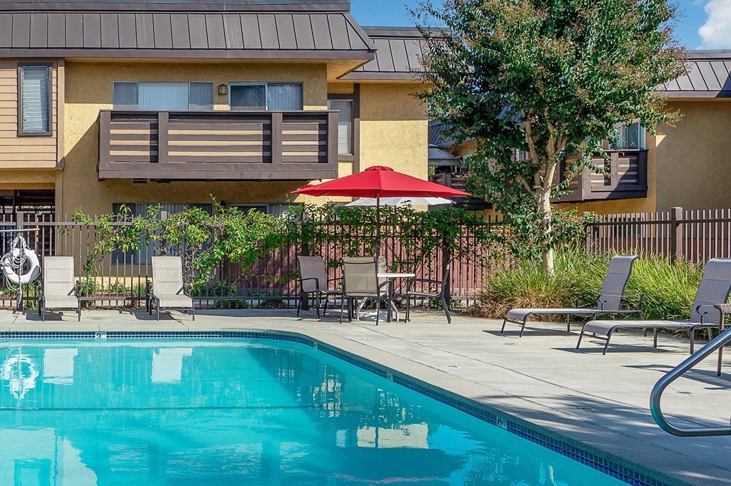 resident pool with lounge seating