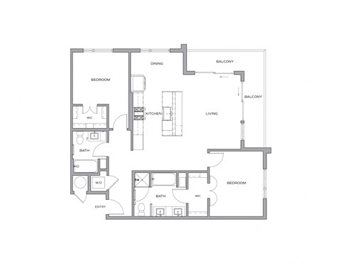 Calidum - 2 bed 2 bath - 1315 sqft