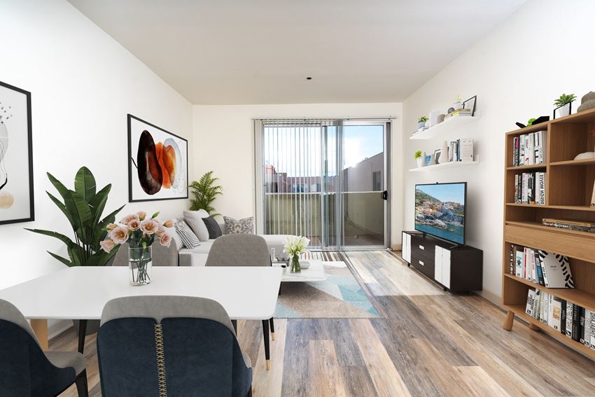 furnished living room