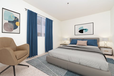 furnished bedroom