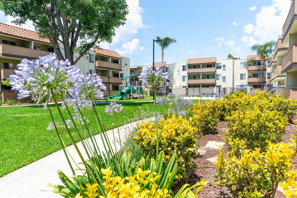 Building Exterior with Flowers