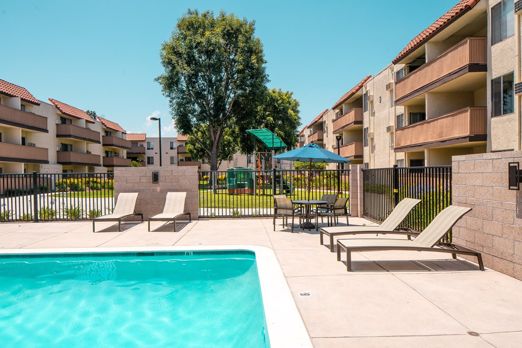 Pool with lounge area