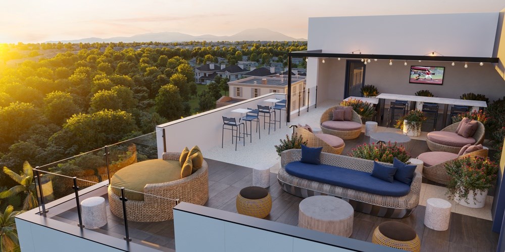 Centro Callan - rooftop deck with lounge seating