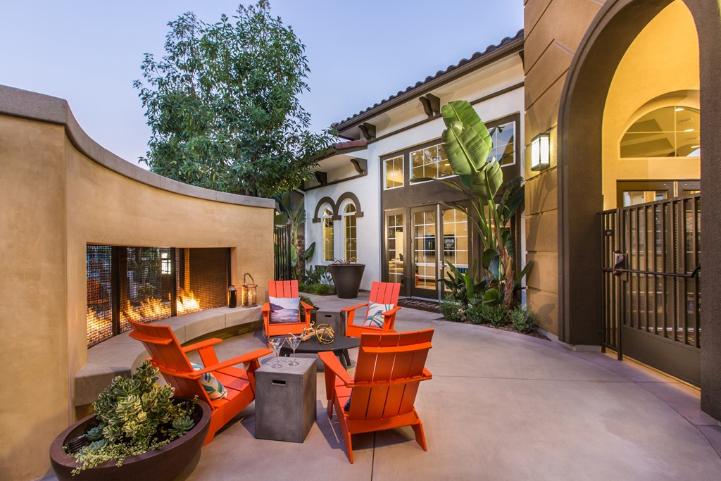 capriana fireside lounge and outdoor seating