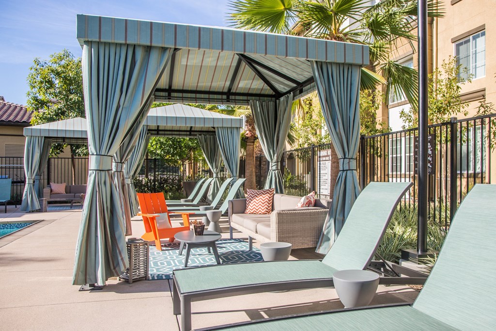 bungalows and lounge chairs