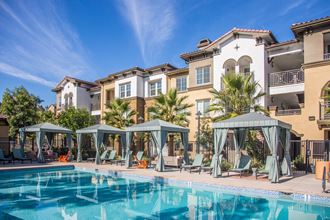 Chino Hills CA Apartments - Capriana at Chino Hills - Sparkling Resort Style Pool Surrounded by Private Cabanas
