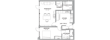 G Floor Plan at Casa Estilo Apartments, California