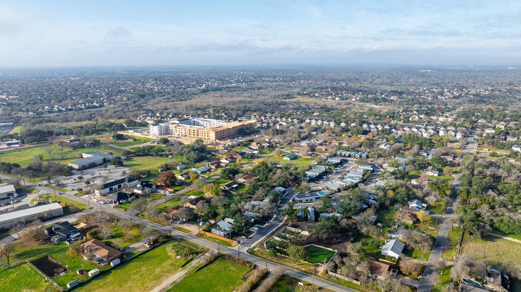 a view of the city from the air