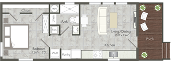 Unit A floor plan