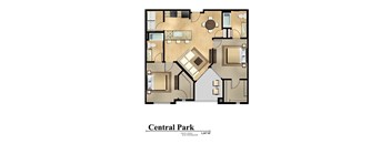 Central Park 2 bed 2 bath 1022