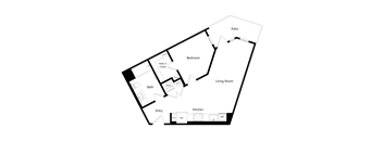 A9 - 1 bed 1 bath - 650 sqft