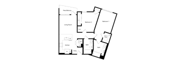 B4 - 2 bed 2 bath - 934 sqft