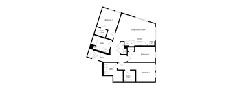 C1 - 3 bed 2 bath - 1115 sqft