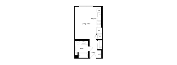 S1 - studio 1 bath - 419 sqft