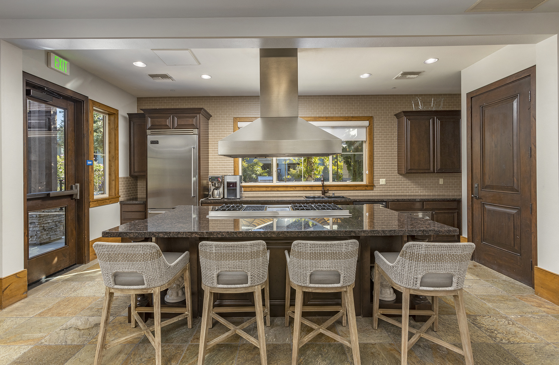 Demonstration Cooking Kitchen  at 55+ FountainGlen Jacaranda, Fullerton