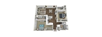 our apartments have a spacious living room with a fireplace