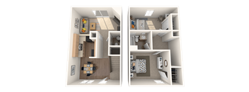 2 Bed 1.5 Bath Floorplan at Nola 624, West Covina, CA 91790