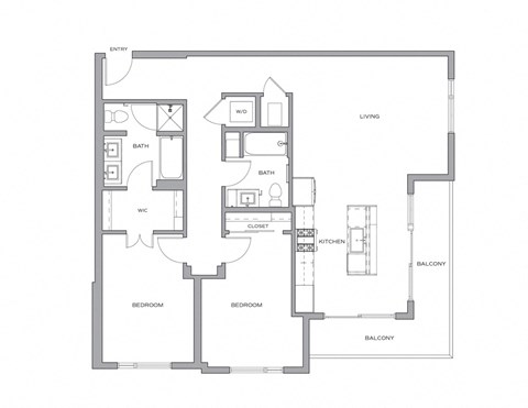 Crystallo - 2 Bed 2 Bath - 1354 sqft