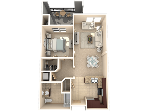 Cypress Floor Plan at 55+ FountainGlen  Jacaranda, Fullerton, 92833