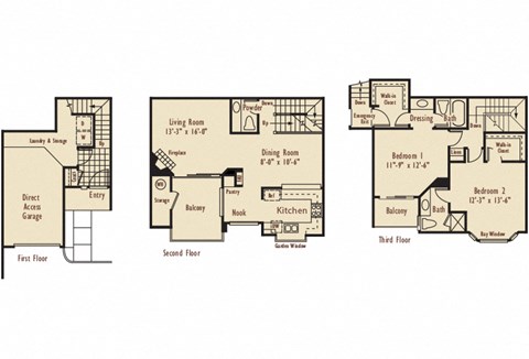 D5 Floor Plan at Aliso Creek, California, 92656
