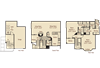 D6 – 2 Bedroom 2.5 Bath Floor Plan Layout – 1251 Square Feet