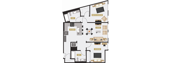 a drawing of a floor plan of a house