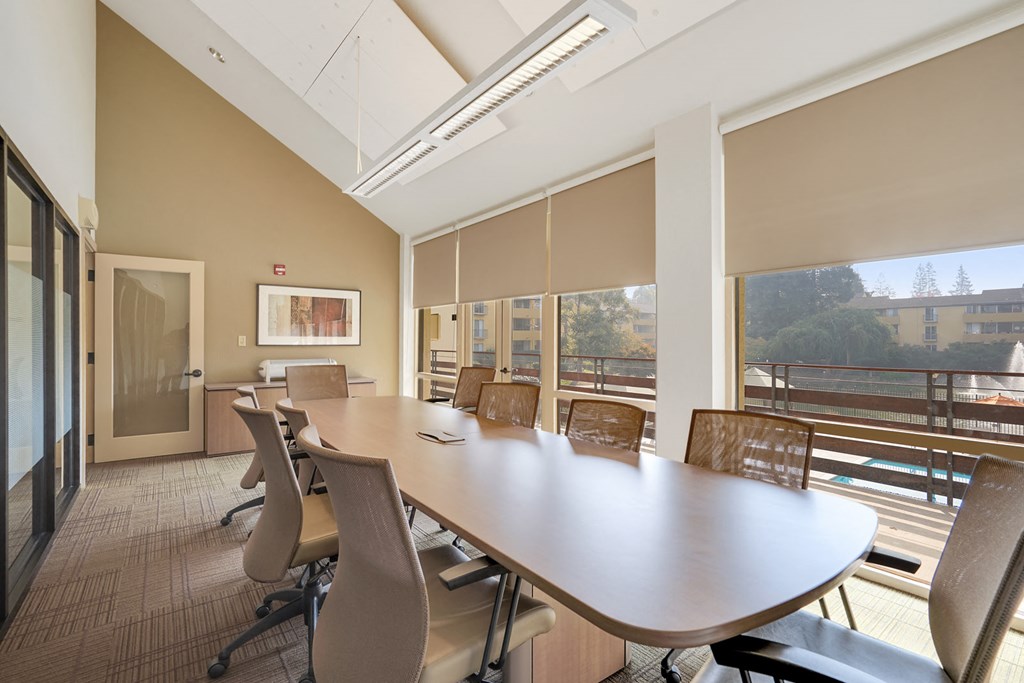 Conference room Conference room at Americana Apartments, Mountain View, California