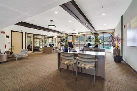 Leasing office at Americana Apartments, California, 94040