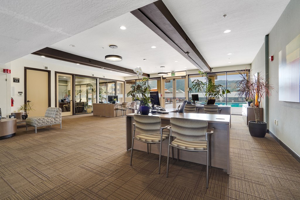 Leasing office Leasing office at Americana Apartments, California, 94040