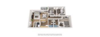 Desert Peaks C1 floor plan 1100 sqft