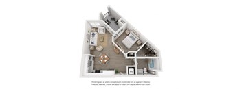 Plan 2 - 1 bed 1 bath