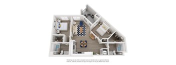 Plan 5 - 2 bed 2 bath