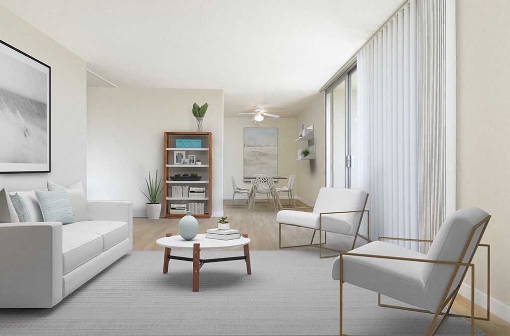 edgewood furnished living room floor plan at Avenue Two Apartments, California, 94063