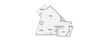 Embarcadero 2 floor plan at Towers at Rincon, California , 94105