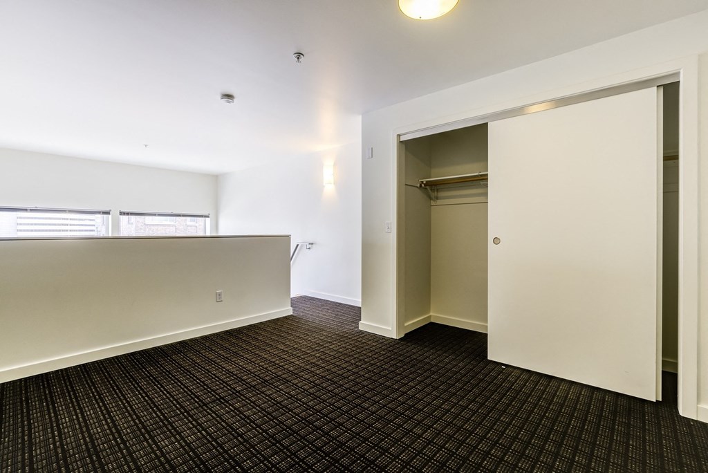 Upstairs loft area with closet space