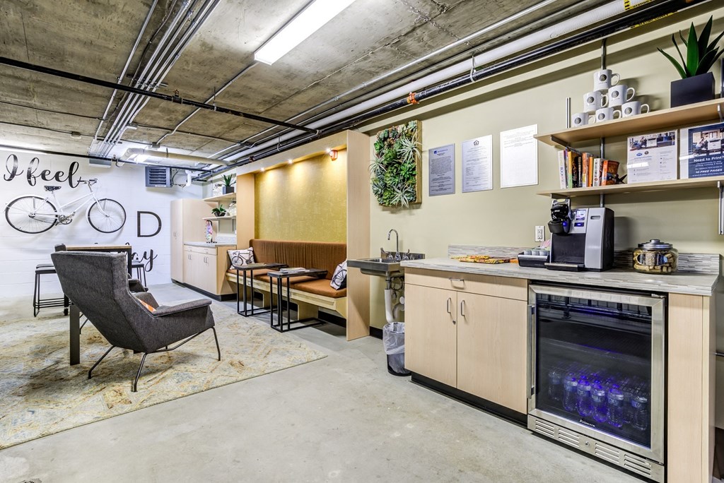 Clubroom living and refreshment area