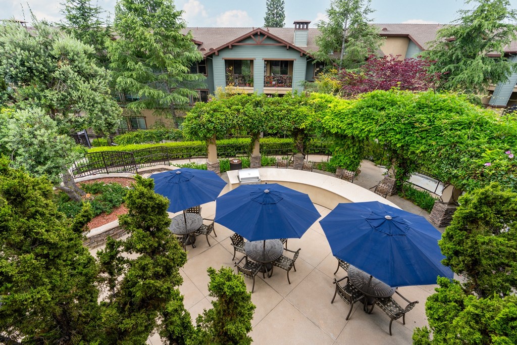 BBQ deck at 55+ FountainGlen Jacaranda, Fullerton, CA