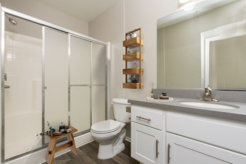 Bathroom with shower at 55+ FountainGlen Laguna Niguel