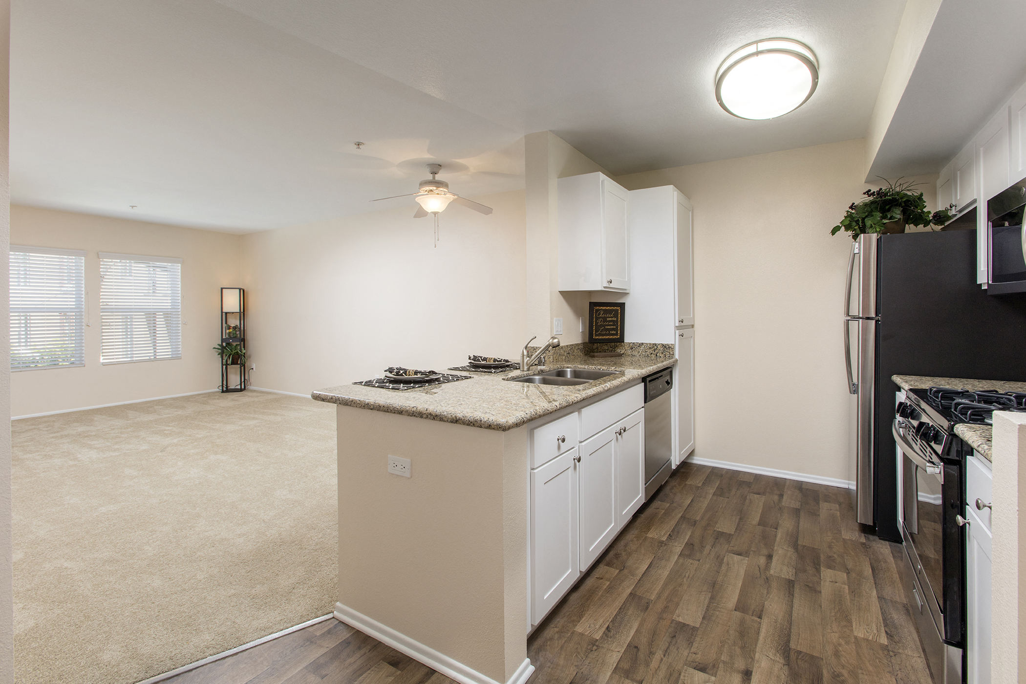 Fully-Equipped Kitchens at 55+ FountainGlen Pasadena, California, 91101