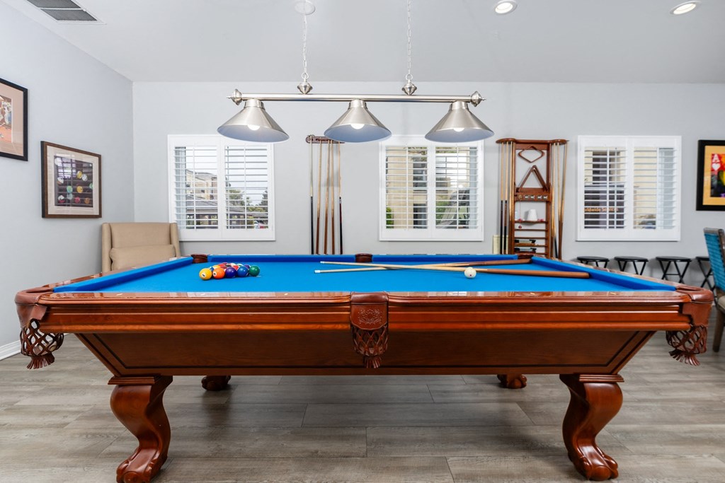 Billiard Table at 55+ FountainGlen Seacliff, Huntington Beach, CA