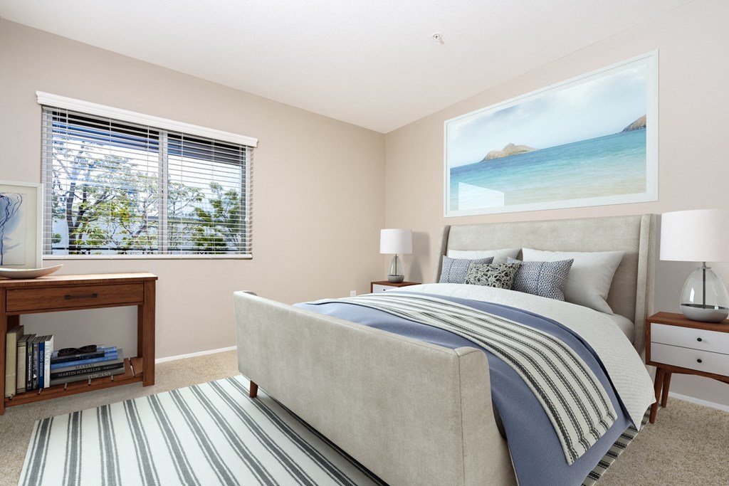 Apartment Bedroom at 55+ FountainGlen Seacliff, Huntington Beach, CA
