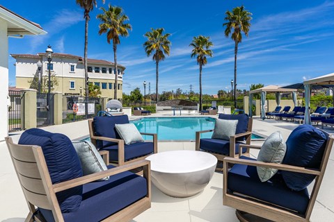 the pool area at the FountainGlen Valencia at 55+ FountainGlen Valencia, Valencia, California