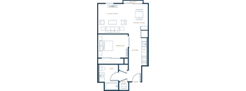 A4 - 1 bed 1 bath - 622 sqft