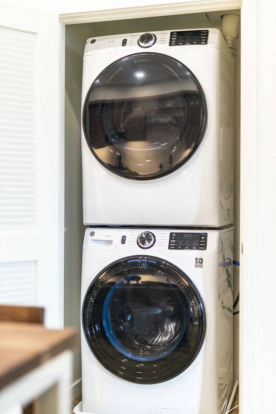 In unit washer and dryer